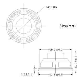 TONLEN Vorbitor 45mm Bluetooth Extern Difuzor de Frecvență Completă Neodim Fier Bor Magnetic Nonpaper Diafragma Boxe 2 buc