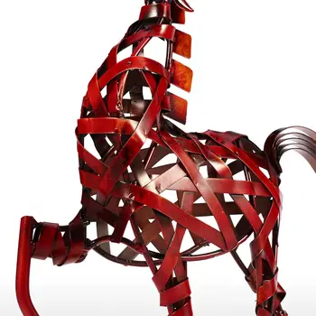 TOOARTS Cadou de Anul Nou Animal Figurina Metal Sculptura Metal țesut cal Mobilier Acasă Articole de Artizanat