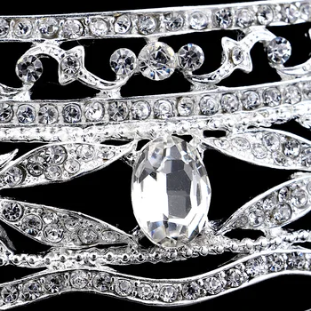 Top Cristal Whit K Placate Cu Bijuterii De Mireasa Tiara Coroana Bal Mirese Banda De Susținere Accesorii De Par De Nunta Pentru Par Mireasa Bijuterii