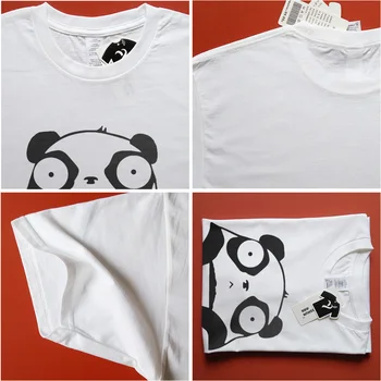 Top din Bumbac de calitate, Moda Panda Print T-Shirt 2018 Noi, Amuzante Barbati Tricou Hip Hop Harajuku Unisex Barbati/Femei Animal Panda Tees