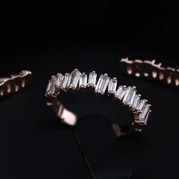 Top nou inel de logodnă femei zircon cubic 925 sclipici elegante, Realizate manual inel pentru femei și bărbați