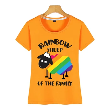 Topuri Tricou Femei curcubeu de oi a familiei lgbt pride Amuzant Harajuku Personalizate Femei Tricou