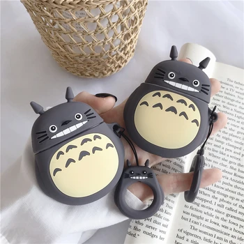 Totoro Fără Fir Bluetooth Casti Caz Pentru Apple Airpods Silicon Casti Cazuri Pentru Airpods2 Capac De Protecție