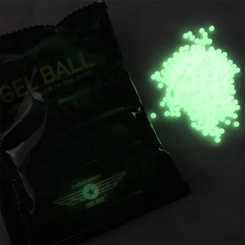 TOtrait 7-8MM Gel Bile Intarit Apă Lăptoasă Gloanțe pentru Blaster Jucărie Strălucire în Întuneric Verde