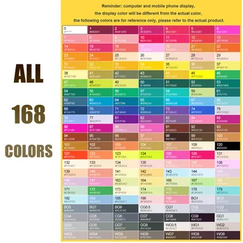 TOUCHNEW 60/80/168 Arta de Culoare Markeri Pix cu Dual Sfat Schiță de Alcool Marker Set țarc pentru Copii de Colorat Perie Pixuri