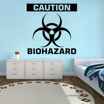 Toxice Marca Autocolant Perete Precauție Pericol Biologic Vinil Decal Acasă Creative De Decorare Arta De Băieți Dormitor Decor Detașabil Autocolante Murale