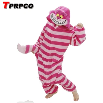 TPRPCO Iarna Noi Sleepsuit Adulți de Desene animate Pisica Cheshire Onesies Unisex Pijamale Pijamale, Costume Cosplay NL189