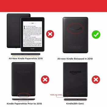 TPU Inteligente Caz Moale pentru Noul Kindle (10 Gen,2019 de Presă) Capac rezistent la apa de Somn/Wake Auto de bază pentru Kindle Ereader 2019