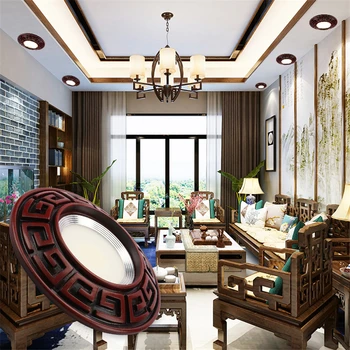 Tradiția chineză Reflectoarelor Reglaj Lămpi de Tavan Dormitor Variola Living corp de Iluminat Retro Tavan 3W Taur Ochi Lampă de Prindere