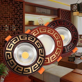 Tradiția chineză Reflectoarelor Reglaj Lămpi de Tavan Dormitor Variola Living corp de Iluminat Retro Tavan 3W Taur Ochi Lampă de Prindere