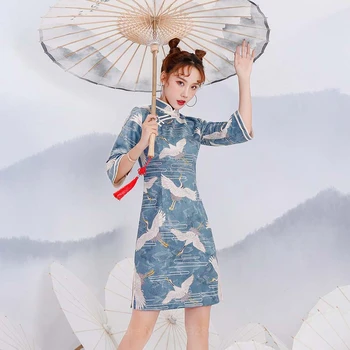 Tradițională Chineză De Moda Cheongsam Îmbunătățit Rochie Rochii De Mireasa Pentru Femei Seara Qipao Hanfu Moderne Tang Costum Fusta Sexy Drăguț