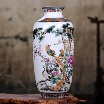 Tradițională Chineză Jingdezhen Epocă De Masă Vaza De Flori Aranjament De Flori Decor Ceramic Alb Vaza De Portelan Meserii