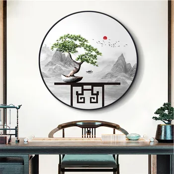 Tradițională Chineză Peisaj De Munte Arta De Perete Imagine Poster De Imprimare Pentru Birou, Camera De Zi Acasă Panza Pictura Decor În Stil