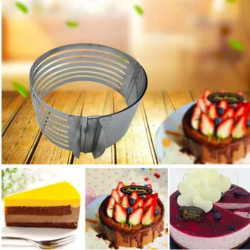 Transhome Reglabil de Tort cu Inel Inox Retractabil Tort Mousse Suport 3D DIY Bakeware Cerc Mucegai Bucătărie Instrumente de Copt Pentru Tort