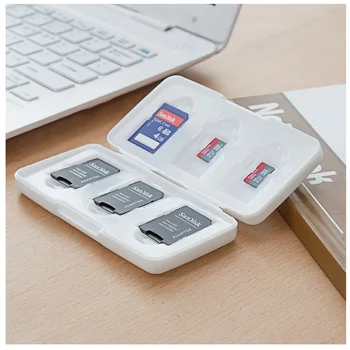 Transparent Card de Memorie, Cutie de Depozitare Titular 6 SD 6TF Micro SD 12Card Carduri Greu Sac Impermeabil din material plastic în formă de 6TF+6SD