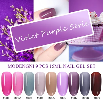 Transport gratuit 15ML Violet Violet Unghii Gel Enviormental Soak Off Moda UV Gel Lac stratul de Bază Nu se Sterge Culoarea de lac de Unghii