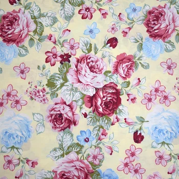 Transport gratuit 160cm Latime rose Floral bumbac tesatura textile acasă pânză pentru patchwork, quilting cusut tesatura