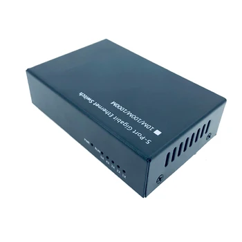 Transport gratuit 5 Porturi 10/100/1000Mbps Gigabit Ethernet caz de metal 5V suport pentru Ethernet Hub camera IP