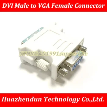 Transport gratuit 5PCS DVI 24Pin+5Pin de sex Masculin de a Converti la VGA 15Pin Feminin Adaptor Converter pentru PC HDTV pentru placa Video