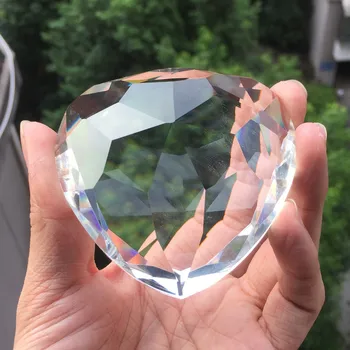 Transport gratuit 80mm Sticlă Cristal de Diamant în mod clar de culoare de Înaltă calitate K9 AAA 1buc pentru cadou de nunta decor Acasă dragoste diamant