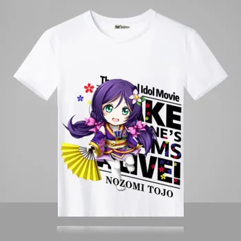 Transport gratuit Anime iubesc viata Cosplay de Vara cu Maneci Scurte Rotund gat Imprimare Student Bărbați și Femei T-shirt