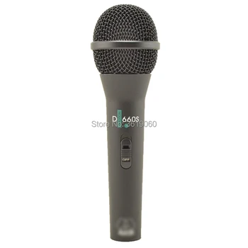 Transport gratuit, D660S cu fir dinamic cardioid profesional de microfon vocal , D660S cu fir microfon vocal