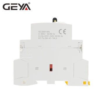 Transport gratuit GEYA 2P 16A 20A 25A 2NO 220V 50/60Hz Control Manual Utilizare Acasă AC Contactor sina Din Tip