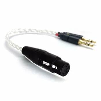 Transport gratuit Haldane 10cm Argint placat cu 2x 3.5 mm de sex Masculin pentru a 4-pin XLR de sex Feminin Echilibrat Audio Cablu Adaptor pentru PHA-3 Pono Player