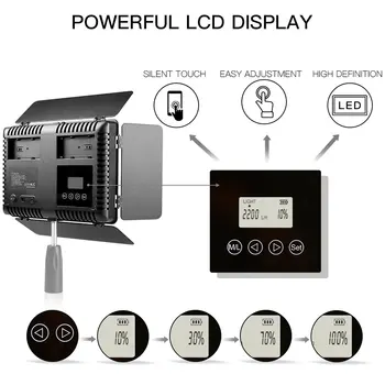Travor 2 in1 TL-600S Video cu LED-uri kit de Lumina 3200K 5500K lumina de studio /camera camera cu lumina 4buc NP-F550 acumulator si geanta