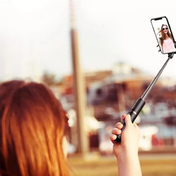 Travor Bluetooth Selfie Stick Mini Trepied 3 in 1 Monopod Selfie Stick Bluetooth Wireless Declanșator de la Distanță pentru Android si Iphone