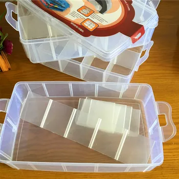 Trei detașabil cutie de depozitare acoperit într-o cutie de depozitare regele dresuri jucărie Lego din plastic cutie de depozitare en-gros