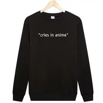 Tricou Unisex Tumblr Îmbrăcăminte Grunge Jumper Hanorace Picătură De Transport Maritim Plânge În Anime Tricoul Anime Jumper Amuzant