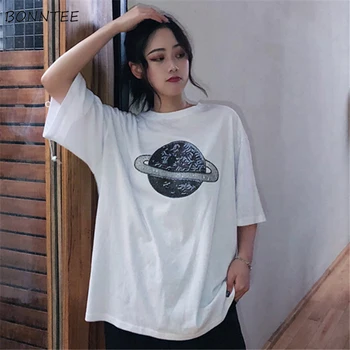 Tricouri Femei Simple, Imprimate Elegant Stil coreean Liber de Agrement Femei Vara Respirabil Trendy Harajuku Streetwear Doamnelor Chic