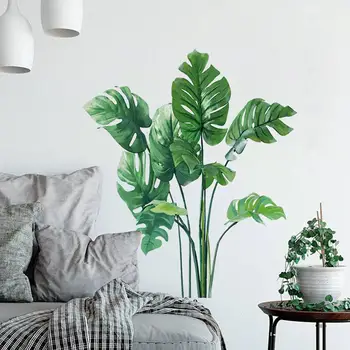 Tropicale cu Frunze de Plante de Perete Autocolant Decal pentru Casa Living Decor Pepinieră de Artă Murală