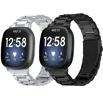 Trupa Ceas Pentru Fitbit-Versa 3 Solidă Din Oțel Inoxidabil Curea Bratara Fitbit Sens Watchbands Accesorii Femei Bărbați