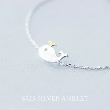 Trustdavis 925 Masiv din Argint pentru Femei de Moda Bijuterii de Sârmă de Desen Balena Bratara Cadou Pentru Fete Doamna DS193