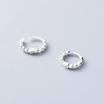 TrustDavis Real Argint 925 Moda Dulce Triunghi Mini Hoop Cercei Pentru Femei Nuntă Ziua Bine S925 Bijuterii DA1889