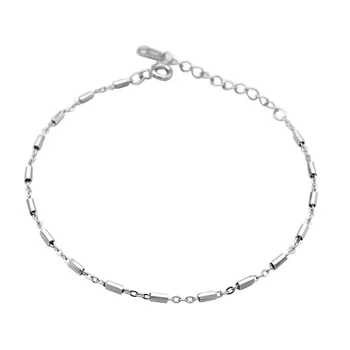 Trustdavis Reale Argint 925 Minimalist Cilindrice 15 cm Bratara Pentru Femei Fete Argint Fin 925 Bijuterii ED413