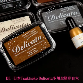 Tsukineko Delicata multi-scop metal pad de cerneală mari /mici cu lichid ulei poate fi adăugat acid-free, non-toxic usor de curatat