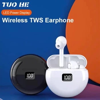 TUO A TWS Wireless V5.0 Cască Bluetooth de reducere a Zgomotului Căști Stereo Sport Cască LED Display Mic de Încărcare a Bateriei Caz