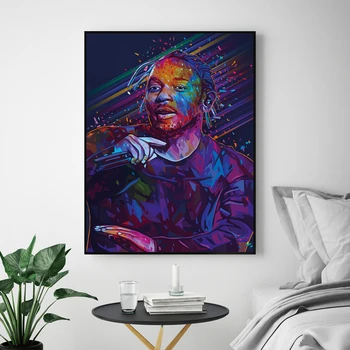 Tupac JAY-Z Hip Hop Biggie Rapper-ul Kendrick Lamar Stele Postere si Printuri Abstracte Pictura Arta de Perete Imaginile Pentru Camera de zi