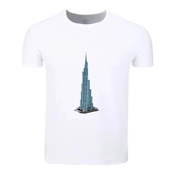 Turn Burj Khalifa Din Dubai Bumbac Dimensiuni Mari, Elevii De Vara T-Shirt Cu Maneci Scurte Bărbați, Femei, Băieți Și Fete Tricou Tricouri Tricou Copii