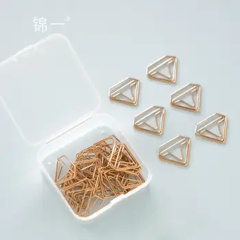 TUTU Kawaii diamant 24buc/CUTIE Material Metalic de aur a crescut Clip de Hârtie pentru a Rezerva Papetarie Scoala Rechizite de Birou papetărie H0395