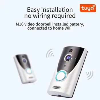 Tuya WiFi Inteligent Viața Usa Video Instalat Acumulatorul Conectat la WiFi de Acasă Infraroșu Viziune de Noapte de Captare de la Distanță Inteligent Acasă