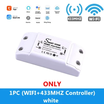 Tuya WiFi+RF 433 WIFI Smart Switch Module de Control de la Distanță de Patru Metode de Control Suport de Start Google, Amazon Alexa Smart Switch