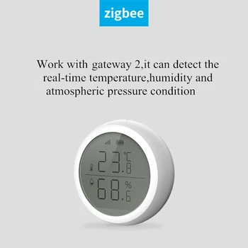 Tuya Zigbee Inteligent de Temperatură și Umiditate Senzor de Detector de Automatizare Acasă, cu Ecran LCD de Muncă cu Alexa de Start Google