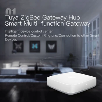 Tuya Zigbee Inteligent Gateway Hub de Automatizare Acasă Scenă de Securitate Kit Alarma PIR Ușa și Fereastra Senzor de Temperatură și Umiditate de Viață Inteligentă