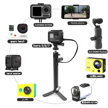 TUYU 2 in1 Portabile 5200mah Baterie Camera de Putere Selfie Stick pentru DJI OSMO de Acțiune GoPro Hero7 6 5 4 sj8 accesorii de telefon Mobil