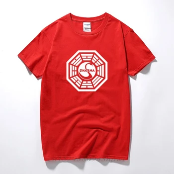 TV American Juca Serie PIERDUT Inițiativa Dharma T-Shirt de Fitness Bumbac cu Maneci Scurte Fanii Tricouri Topuri Teuri Camisetas Masculinas