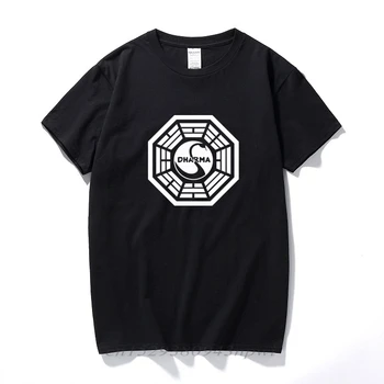 TV American Juca Serie PIERDUT Inițiativa Dharma T-Shirt de Fitness Bumbac cu Maneci Scurte Fanii Tricouri Topuri Teuri Camisetas Masculinas